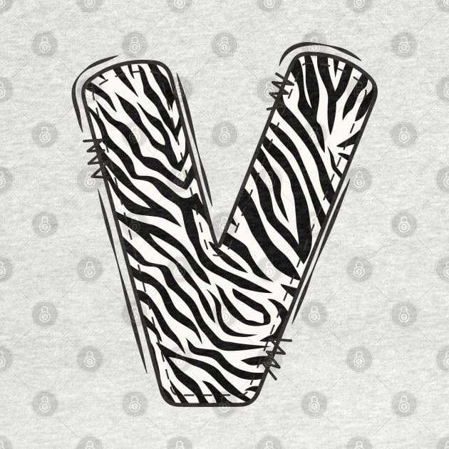 Zebra Letter V by Xtian Dela ✅